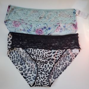 Soma VE Microfiber with Lace Hipster Size L